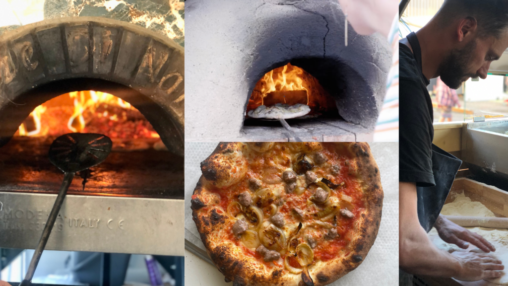 Collage af Billeder fra Chris pizza i Ebeltoft
